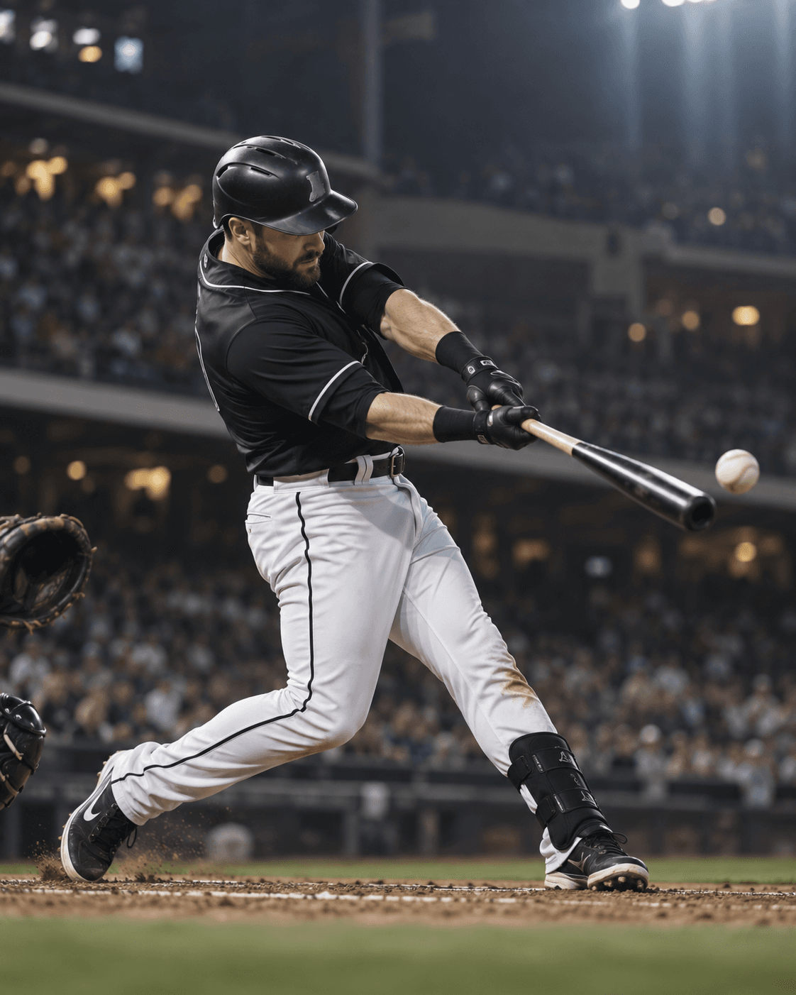 Baseball player swinging